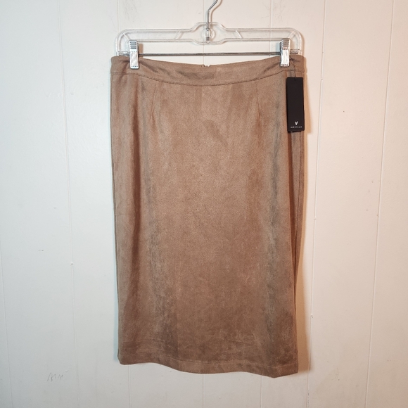 Lulus Dresses & Skirts - Lulus Superpower Tan Suede Pencil Skirt Size Medium New